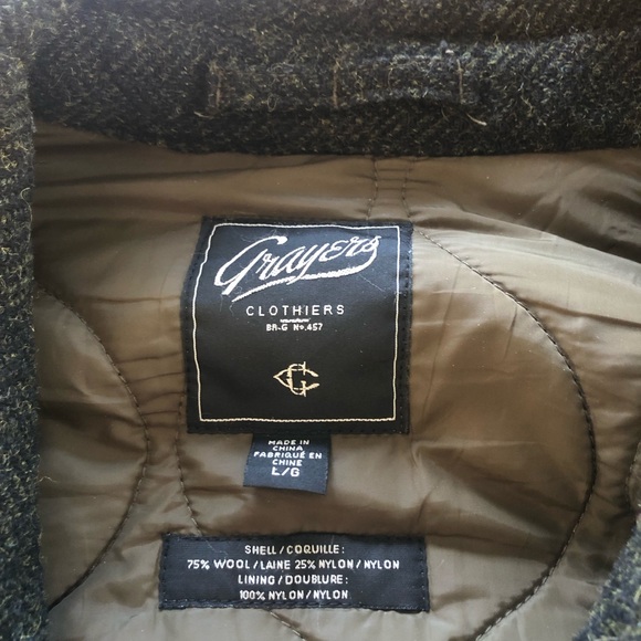 Grayers Men's Olive Wool Blend Field Jacket - Picture 2 of 6